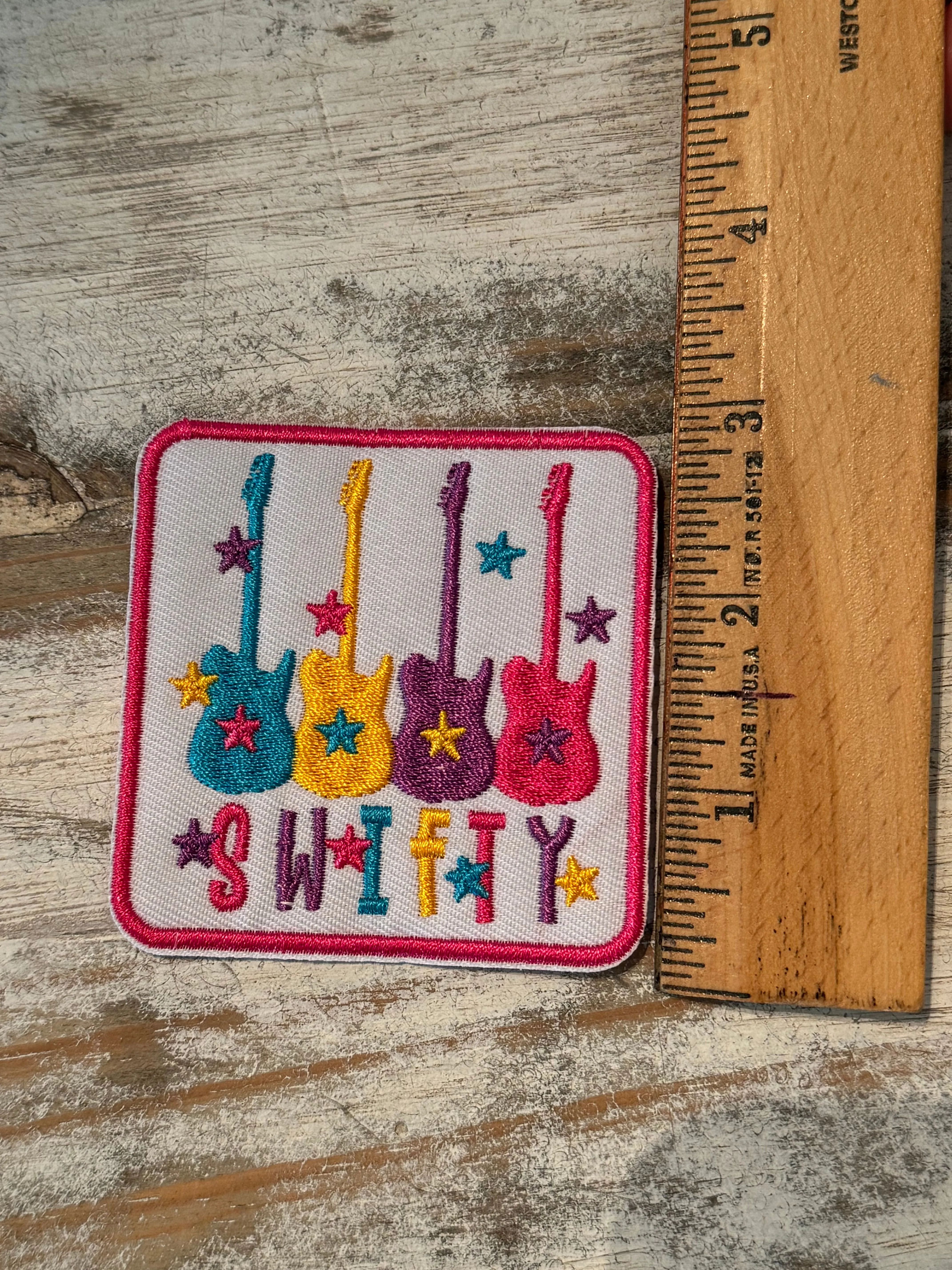 Guitar Swifty Iron On Patch