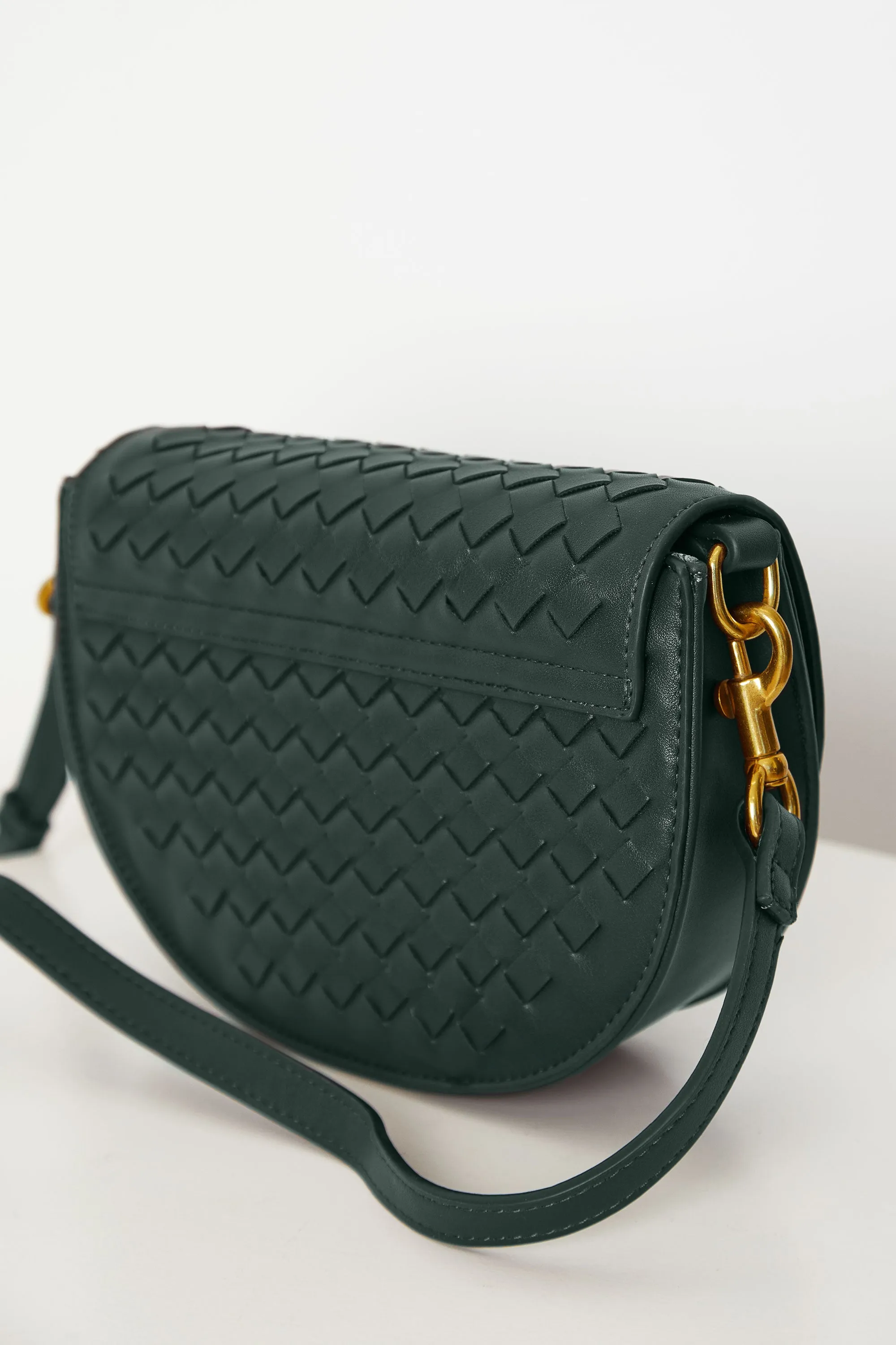 Heidi Forest Woven Crossbody Bag