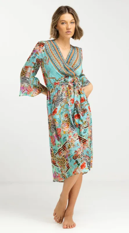 Inoa - Palermo Bell Sleeve Cross Over Dress - last one