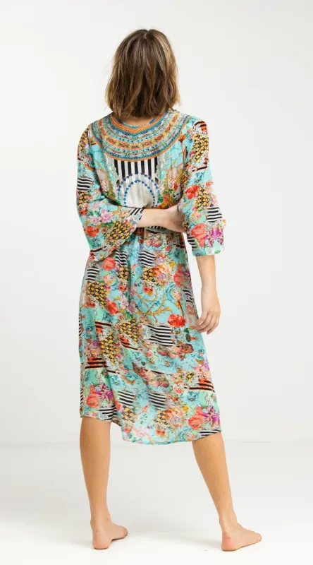 Inoa - Palermo Bell Sleeve Cross Over Dress - last one