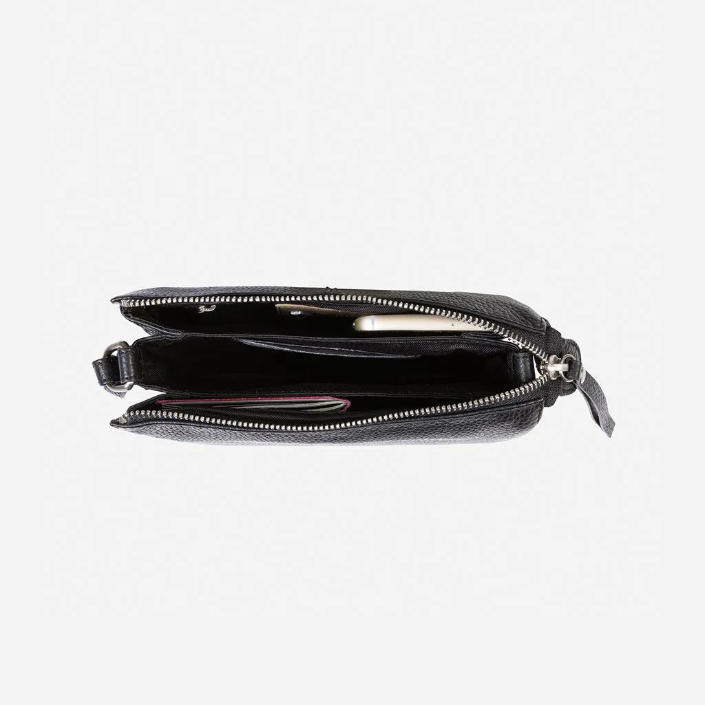 Jekyll & Hide Osaka Slim Ladies Leather Crossbody Bag, Black