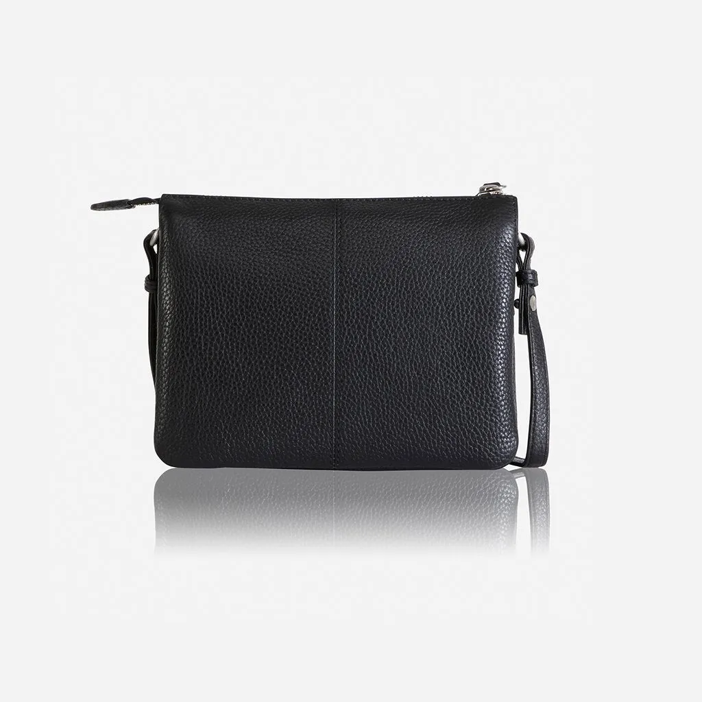 Jekyll & Hide Osaka Slim Ladies Leather Crossbody Bag, Black