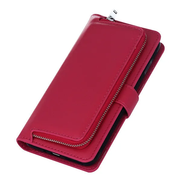 Leather Flip For Iphone 7 6 6s Plus Cover 2 in 1 Multifunction Wallet Case For Samsung Galaxy S5 S6 S7 edge S8 Plus Phone bag