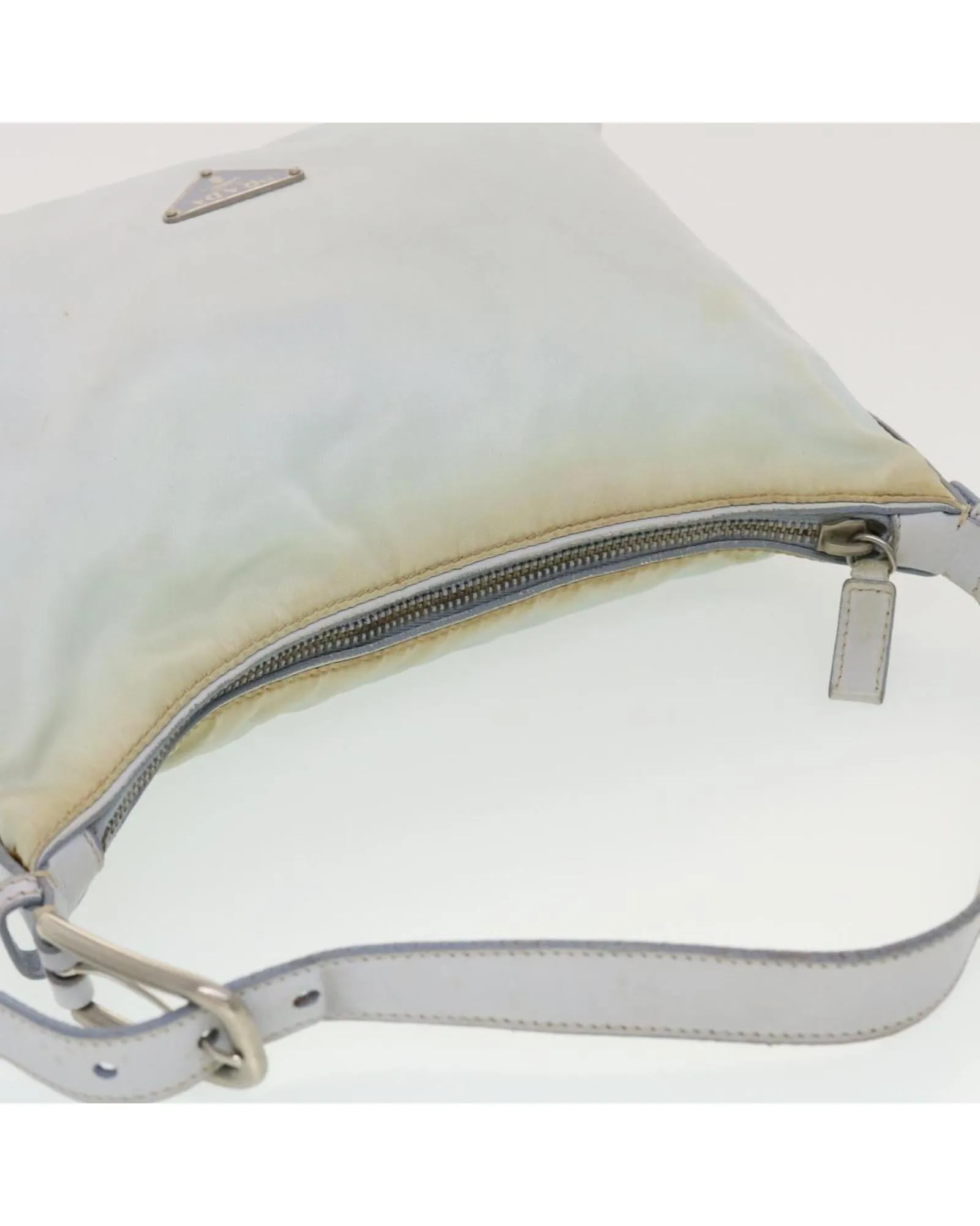 Light Blue Nylon Shoulder Bag - Authentic