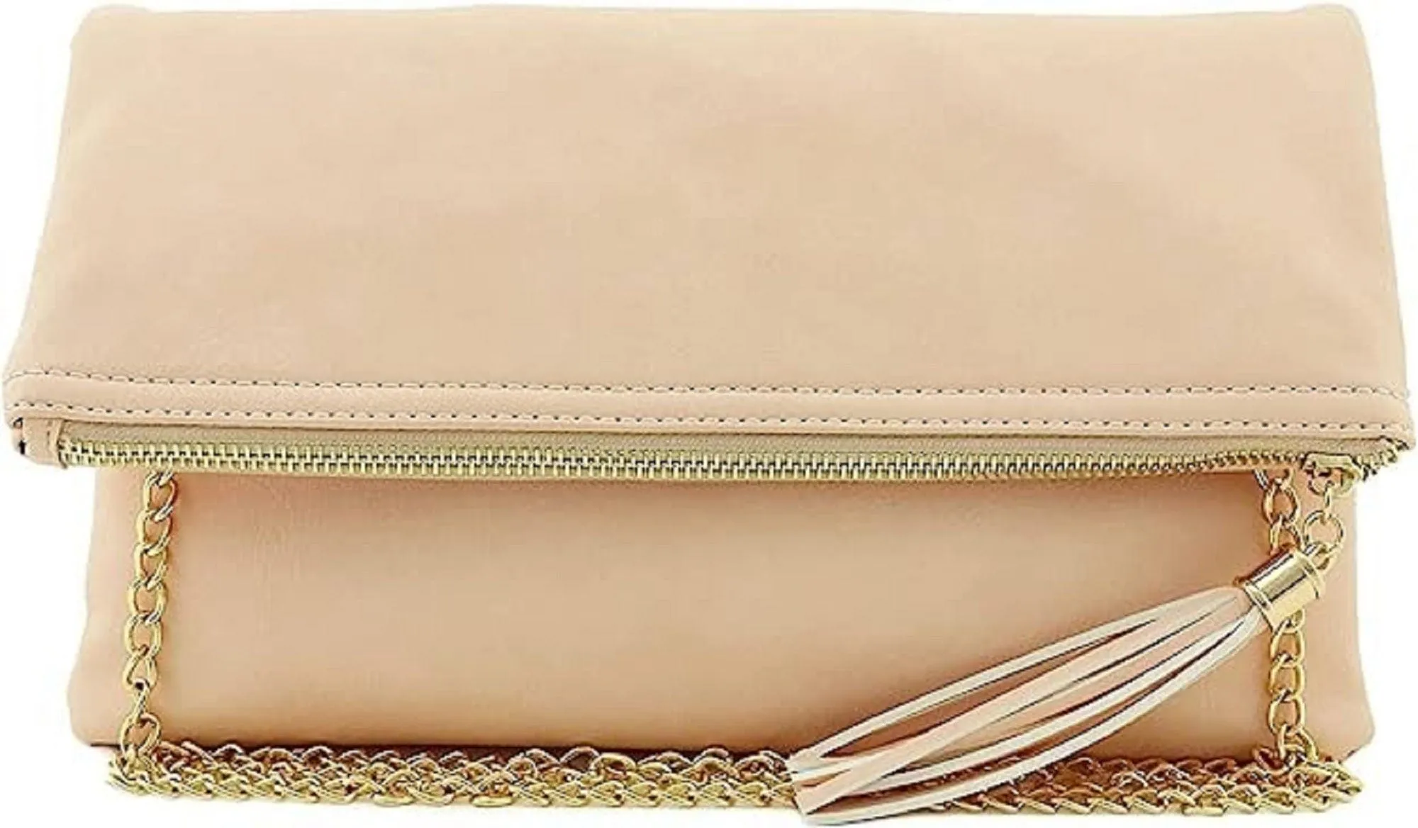 LP048 Pamela Envelope Zipper Clutch/Crossbody With Tassel