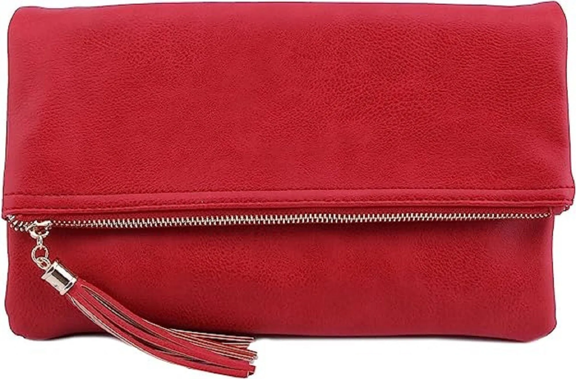 LP048 Pamela Envelope Zipper Clutch/Crossbody With Tassel