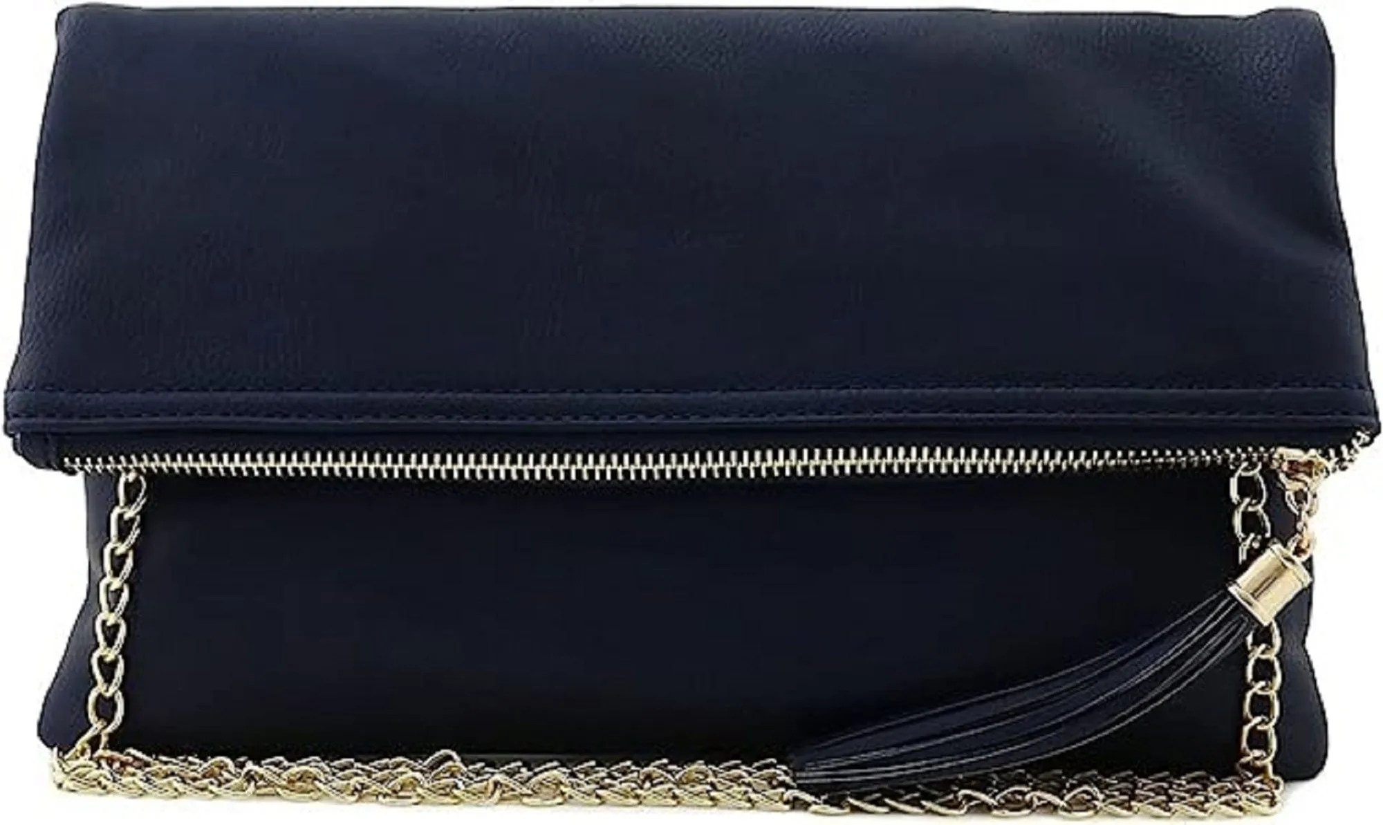 LP048 Pamela Envelope Zipper Clutch/Crossbody With Tassel