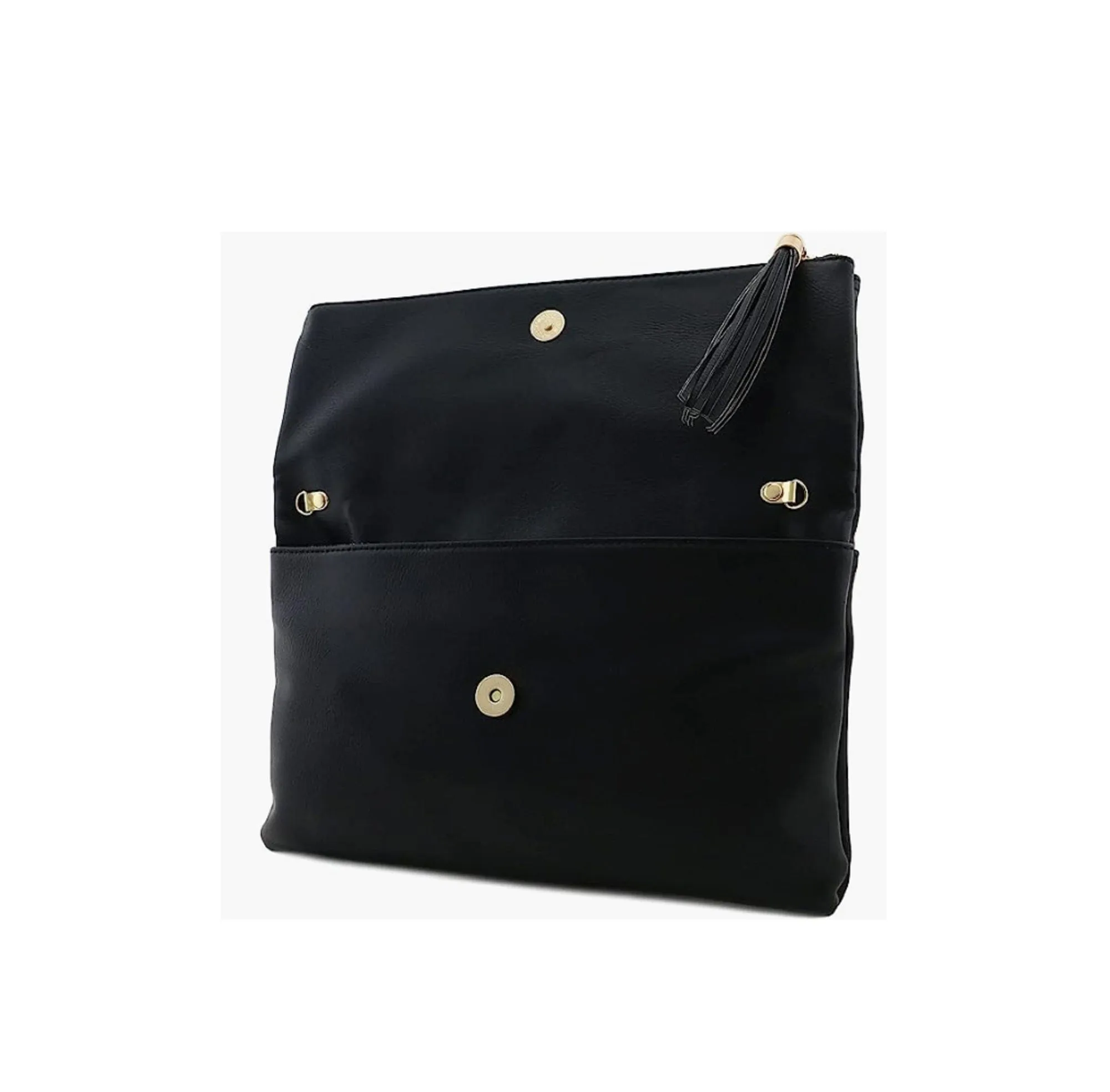 LP048 Pamela Envelope Zipper Clutch/Crossbody With Tassel