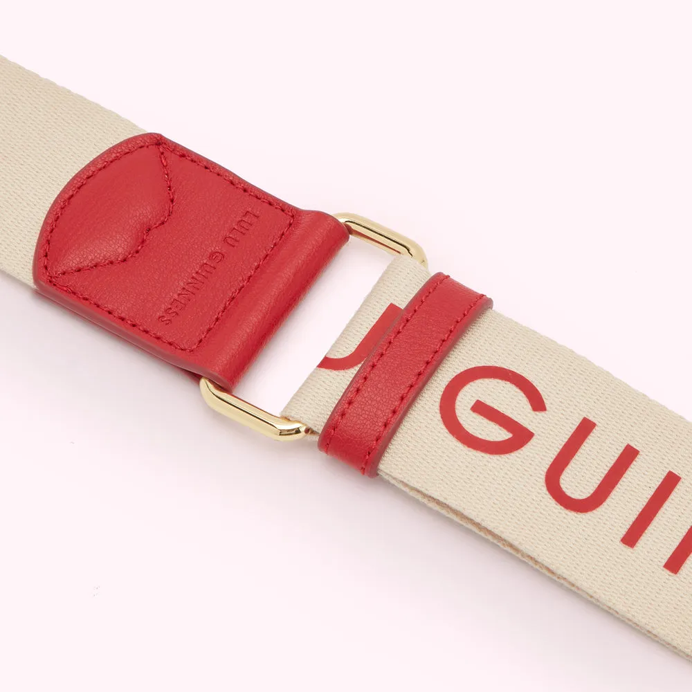 LULU RED INTERCHANGEABLE WOVEN BAG STRAP