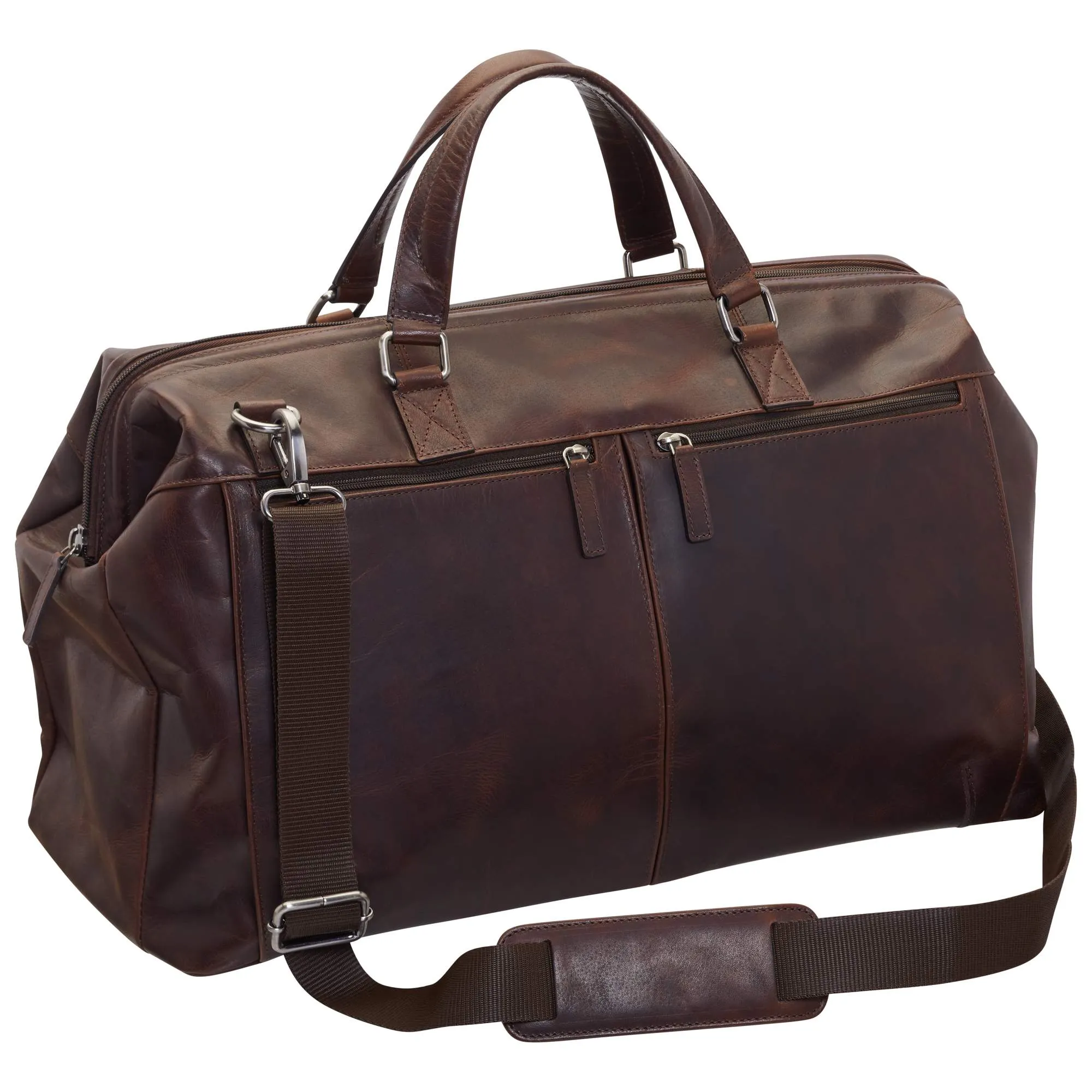 Mancini Leather Classic Carry-on Duffle Bag