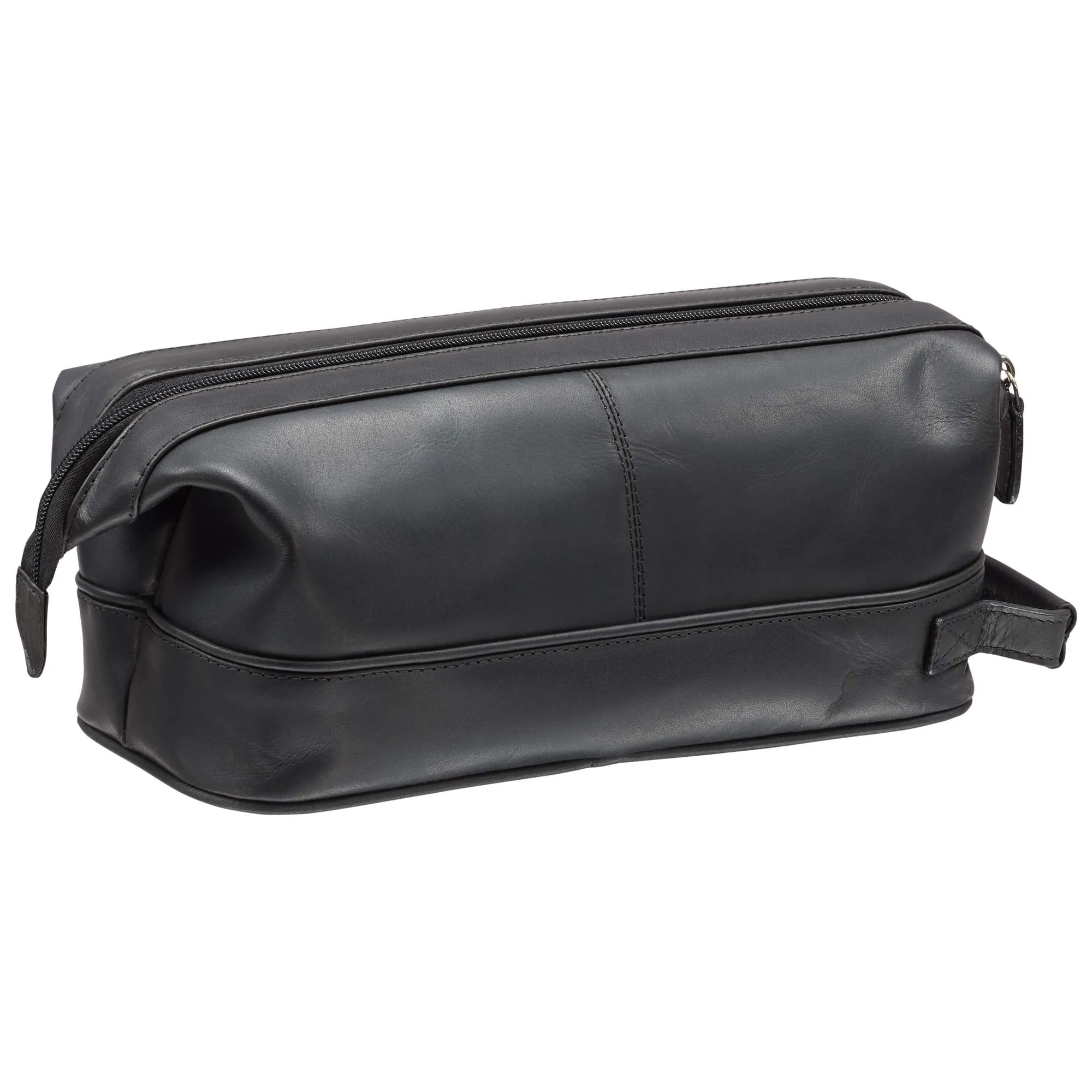 Mancini Leather Classic Toiletry Kit with Organizer