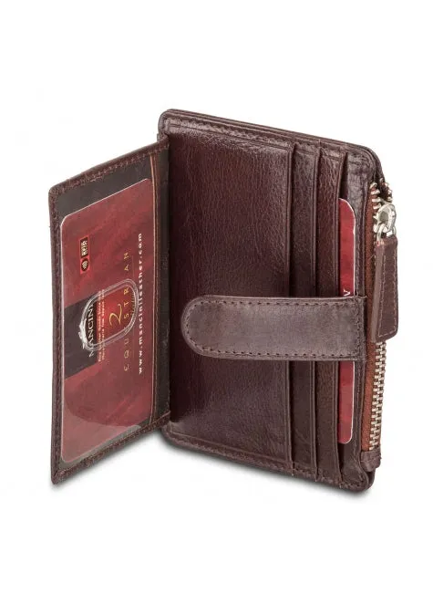 Mancini Leather Coin Purse/Credit Card Case RFID