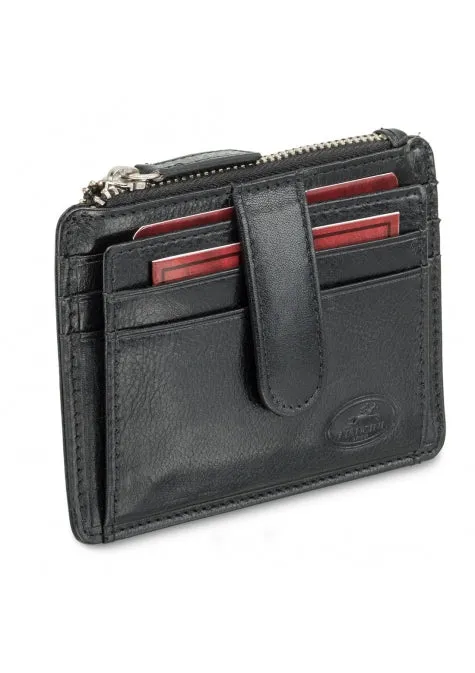 Mancini Leather Coin Purse/Credit Card Case RFID