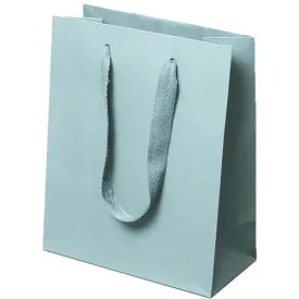 Manhattan Twill Handle Shopping Bags-Light Gray - 8.0 x 4.0 x 10.0