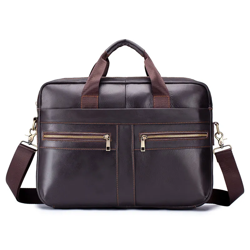 Men's Business Large Capacity Leather Briefcase