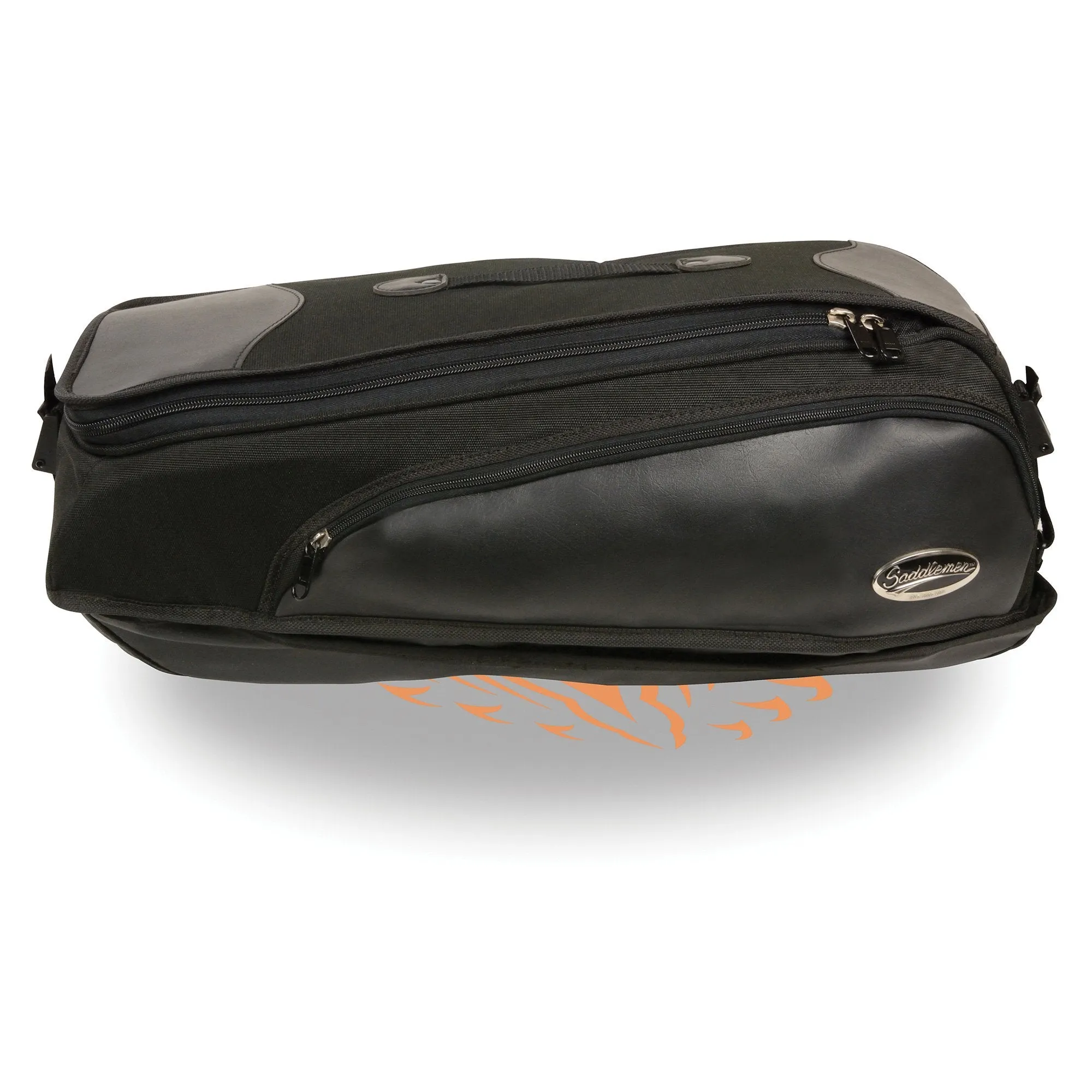 Milwaukee Performance MP8102 Black Long Textile Motorcycle Back Rack Travel Bag