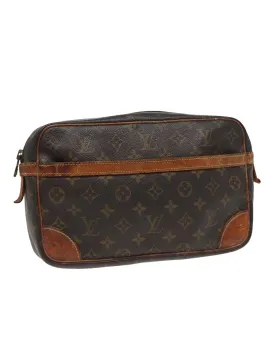 Monogram Canvas Clutch Bag with Iconic Design