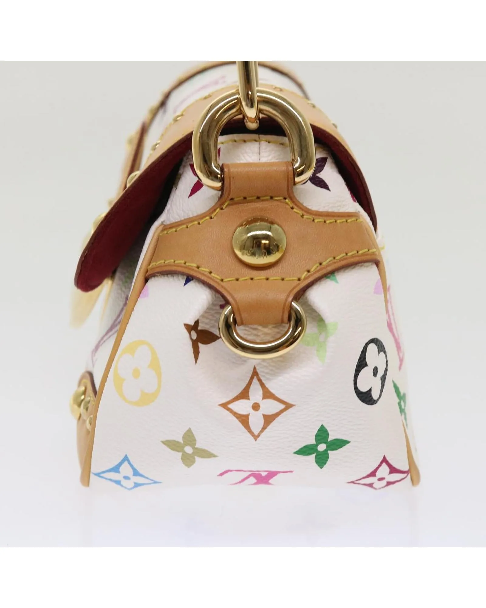 Multicolor Monogram Shoulder Bag with Chain Strap