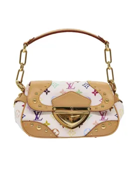 Multicolor Monogram Shoulder Bag with Chain Strap