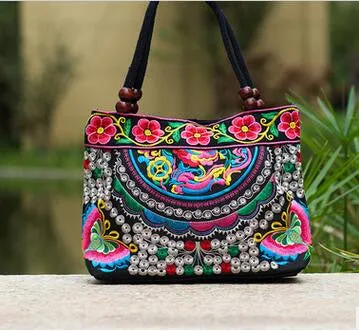 New Coming Fashion  Women' handbag!New nice Embroidered Lady bags national trend handbag embroidered embroidery Lady carry bag