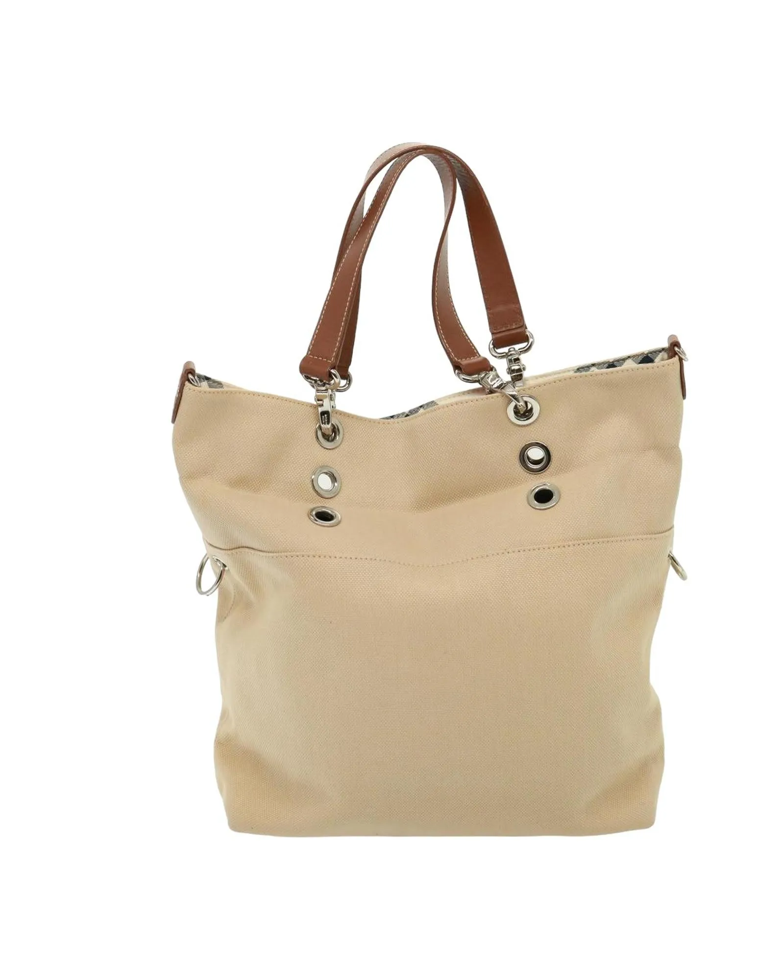 Nova Check Canvas Tote Bag with Shoulder Strap