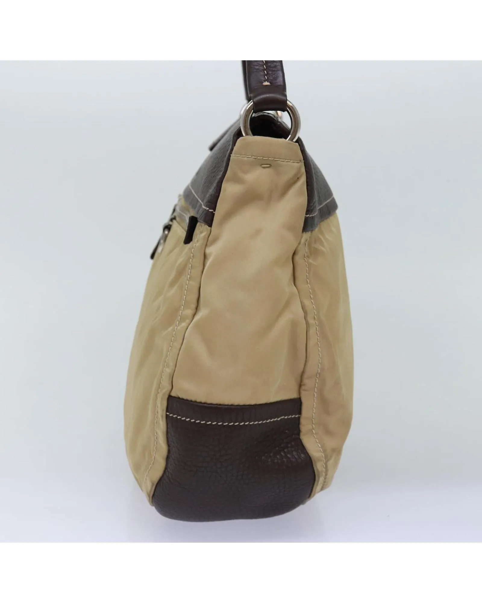 Nylon Shoulder Bag with Adjustable Strap and Storage Compartments