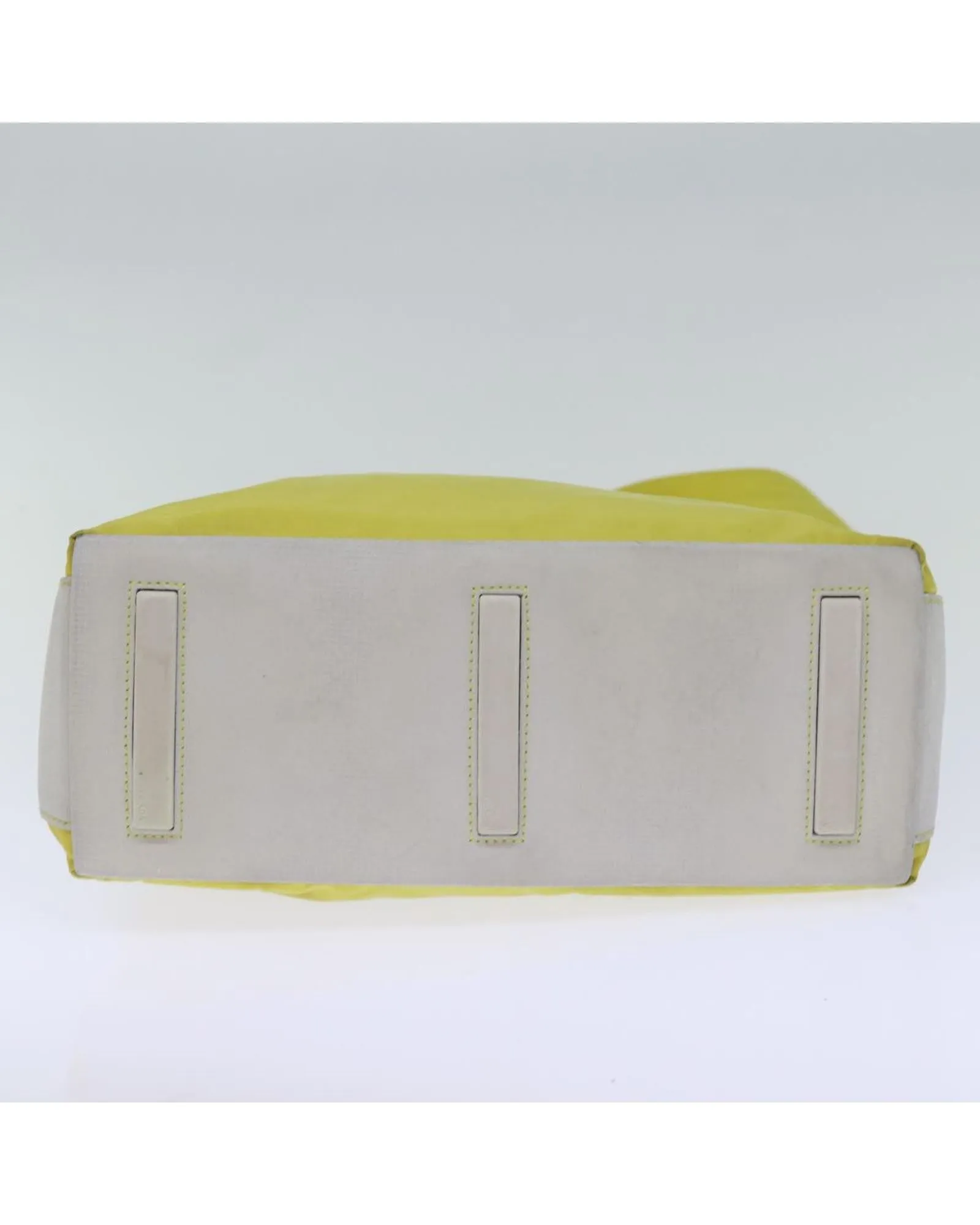 Nylon Shoulder Bag with Adjustable Strap - Yellow