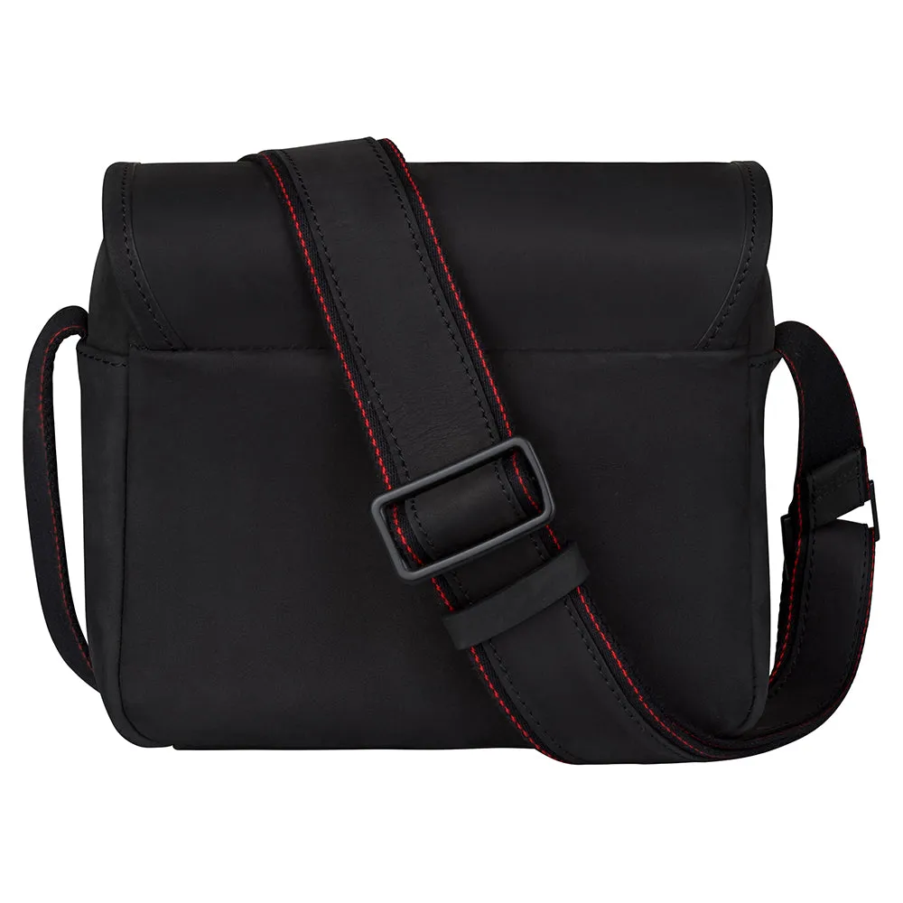 Oberwerth The Q Leather Photo Bag - Black with Red Lining