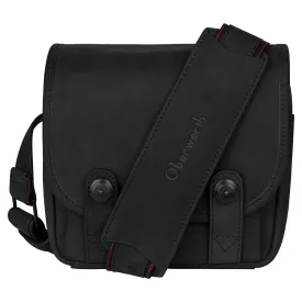 Oberwerth The Q Leather Photo Bag - Black with Red Lining