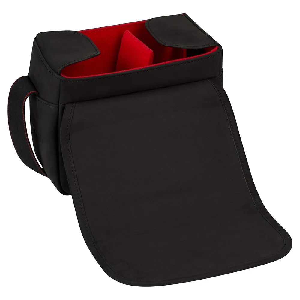 Oberwerth The Q Leather Photo Bag - Black with Red Lining