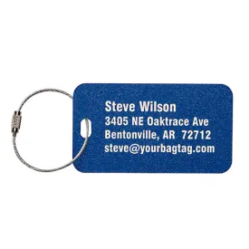 Personalized Laser-Engraved Plastic Luggage Tag - Standard Size