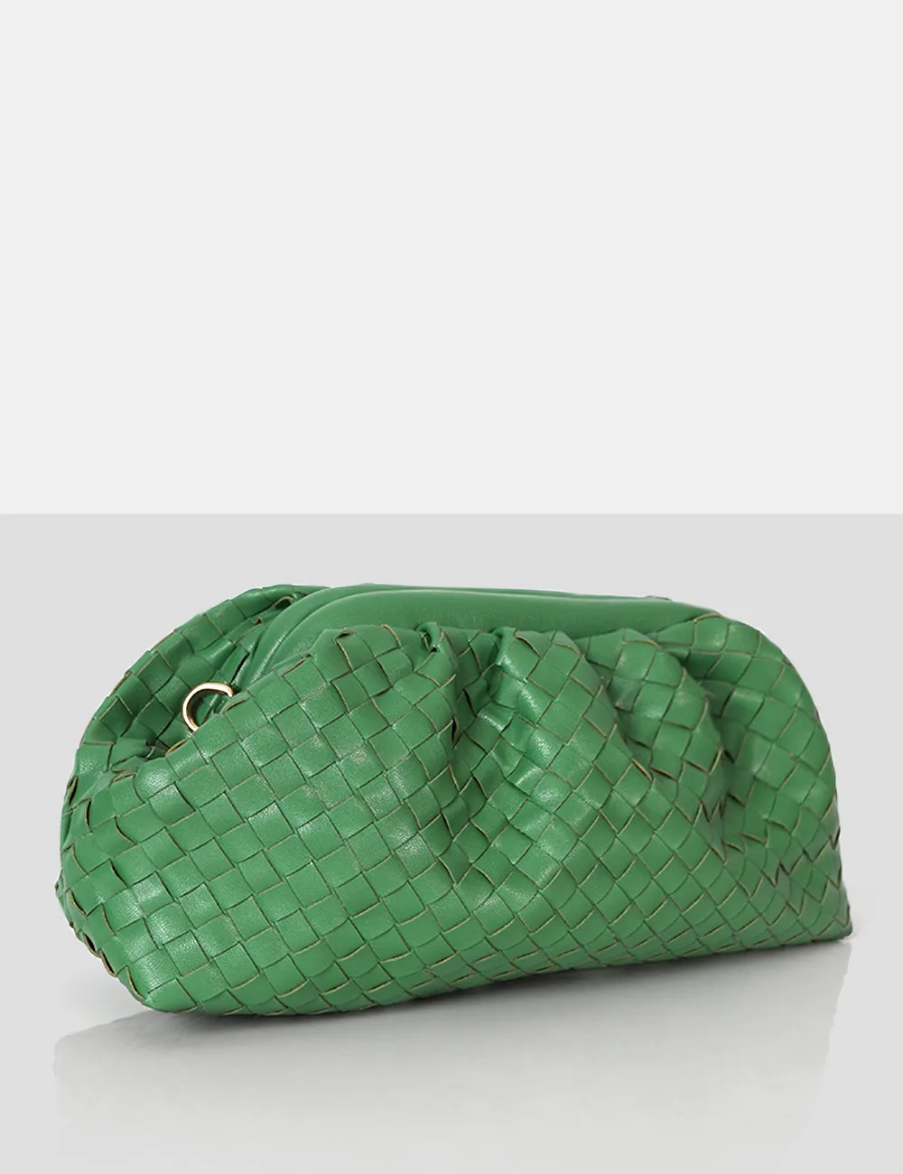 Project Green Weave Clutch Bag