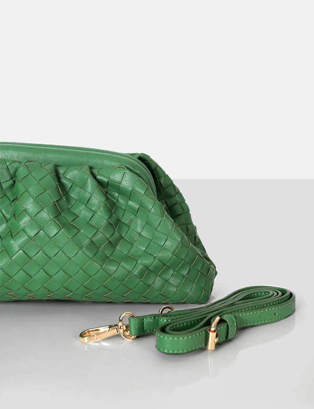 Project Green Weave Clutch Bag