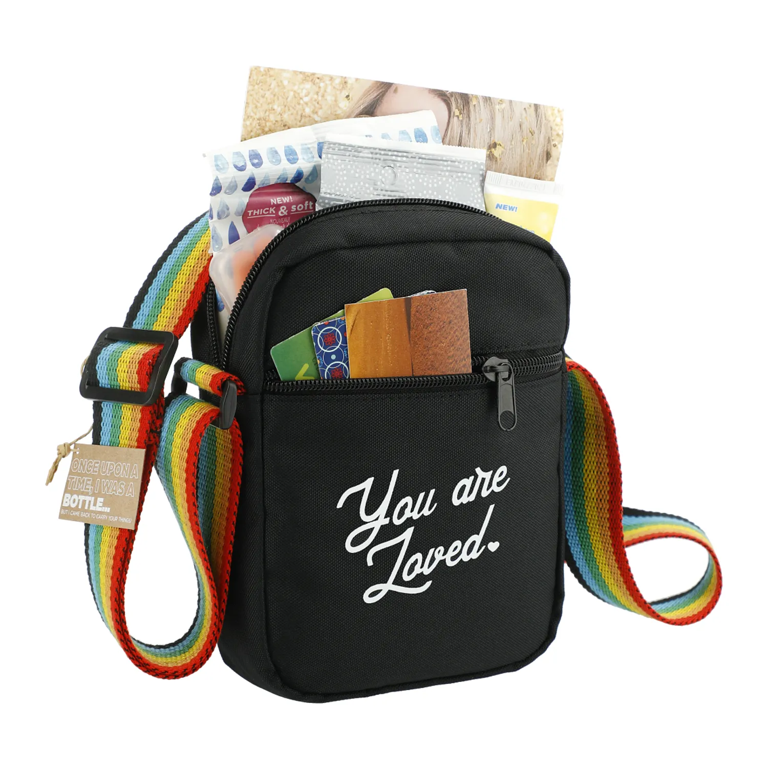 Rainbow RPET Crossbody Tote