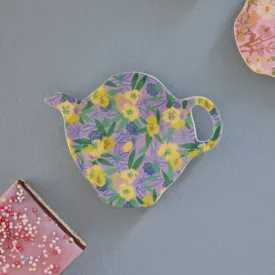 Rice Tea Bag Plate - Fancy Pansy