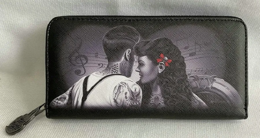 ROCKABILLY - WOMENS ZIPPERED WALLET