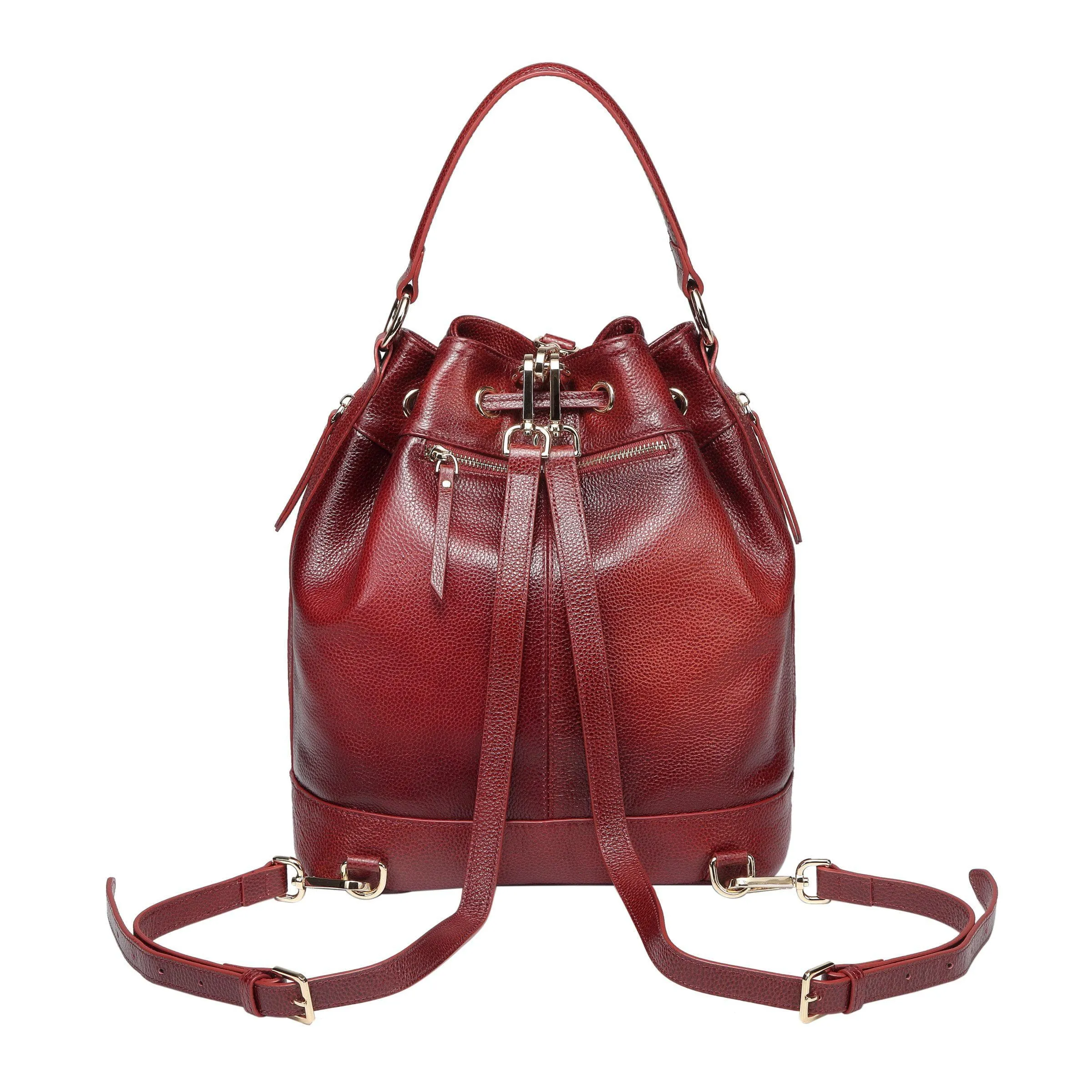 Sonia Suede Leather Bucket bag/ Backpack