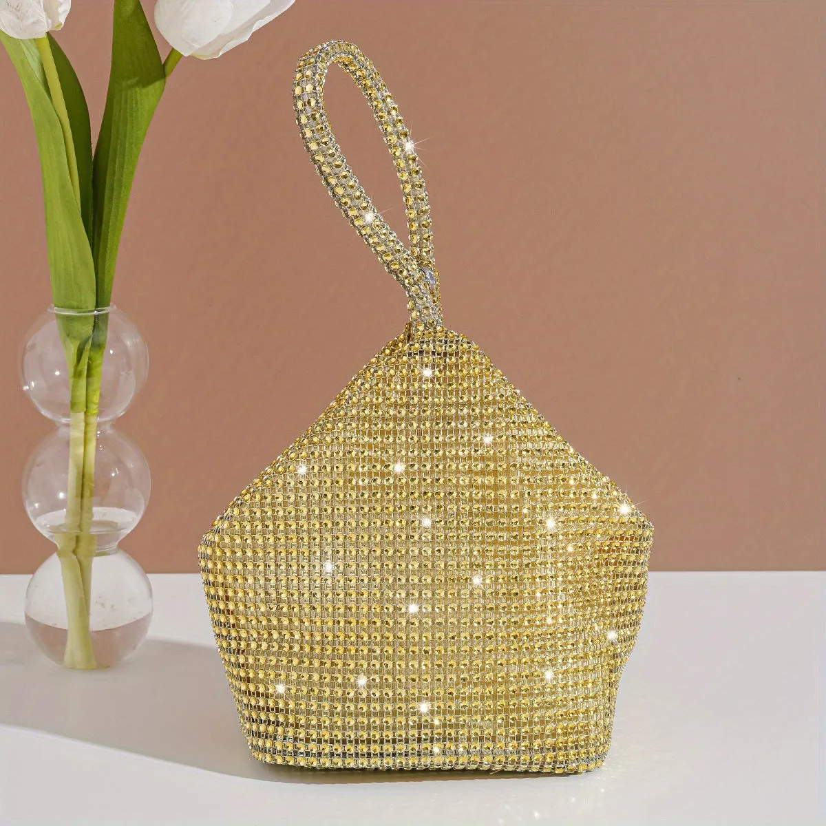 Sparkling Rhinestone Evening Bag Perfect Prom  Wedding Accessory