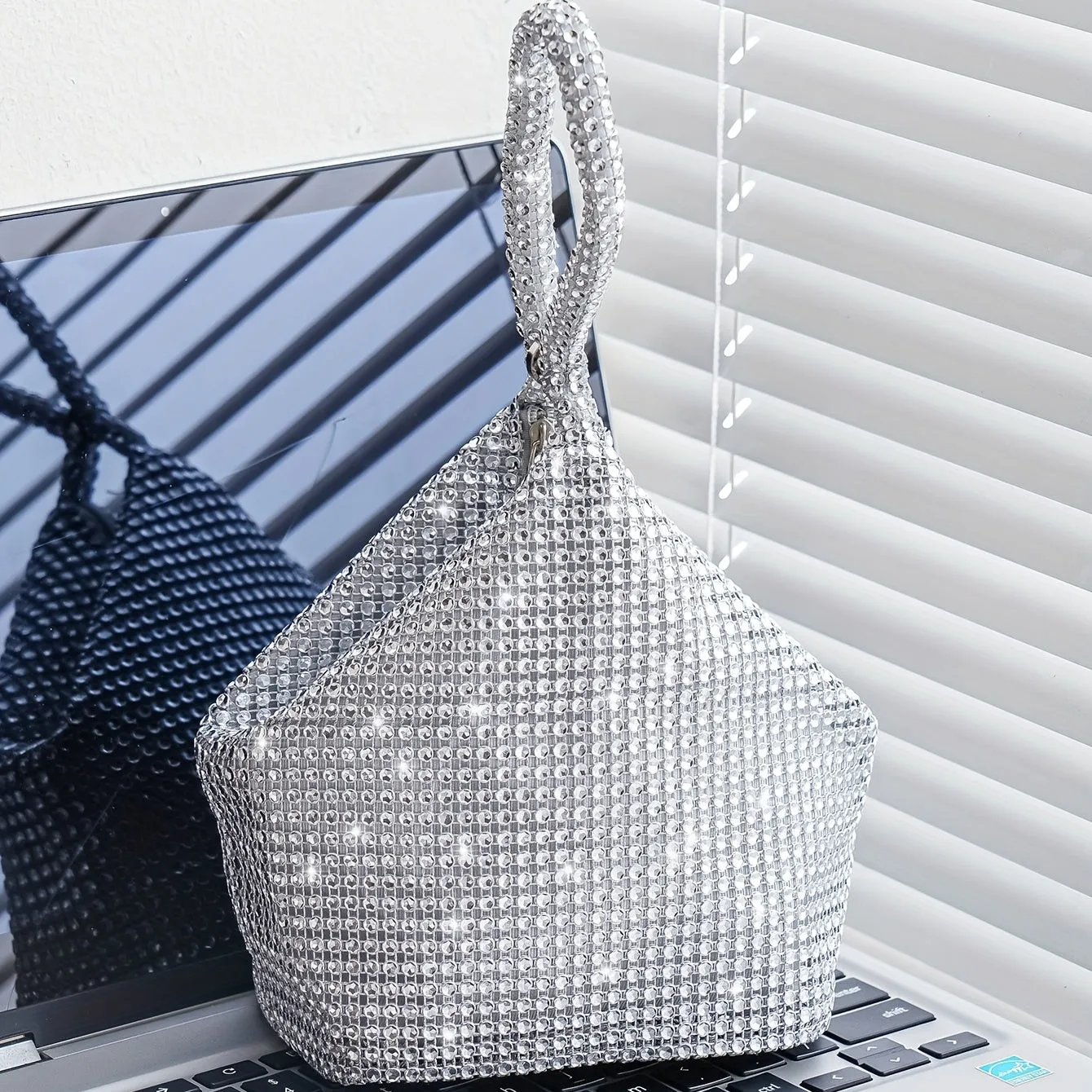 Sparkling Rhinestone Evening Bag Perfect Prom  Wedding Accessory