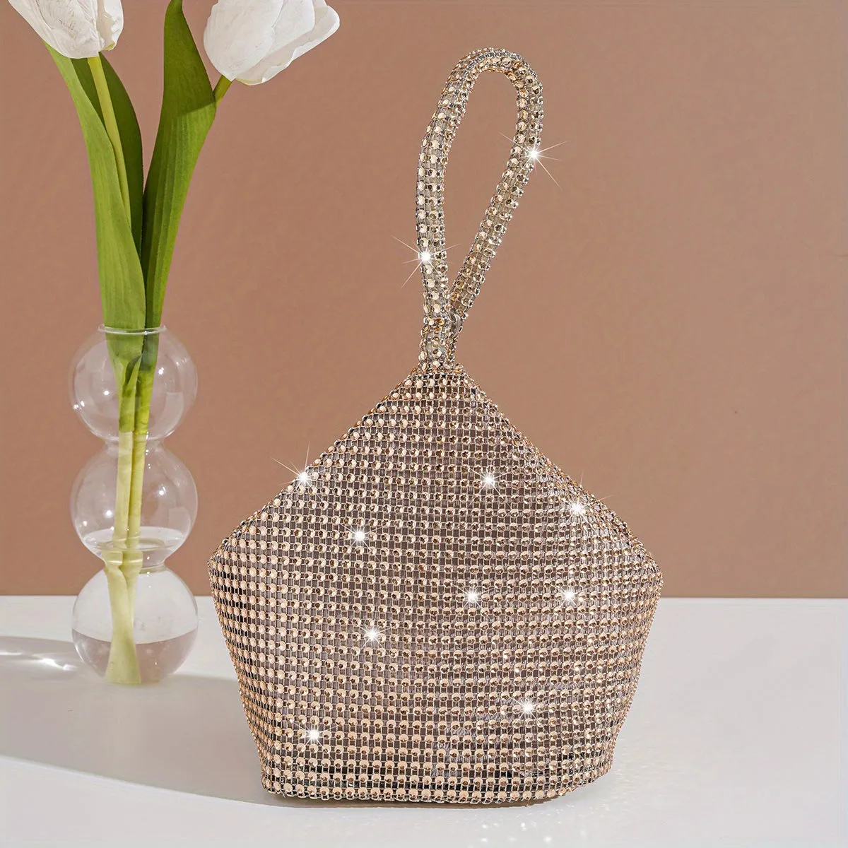 Sparkling Rhinestone Evening Bag Perfect Prom  Wedding Accessory