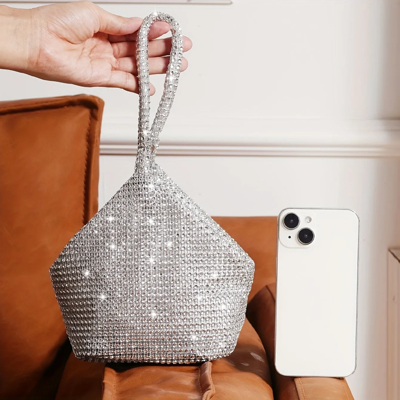 Sparkling Rhinestone Evening Bag Perfect Prom  Wedding Accessory