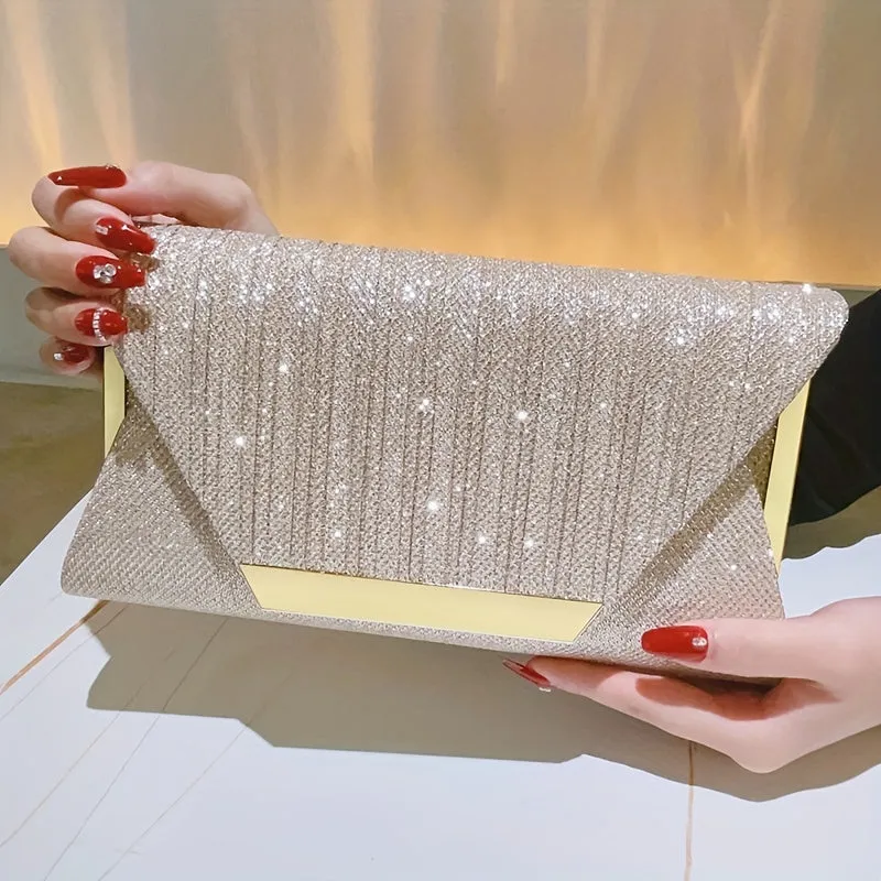 Sparkling Sequin Envelope Evening Bag  Perfect for Carnaval