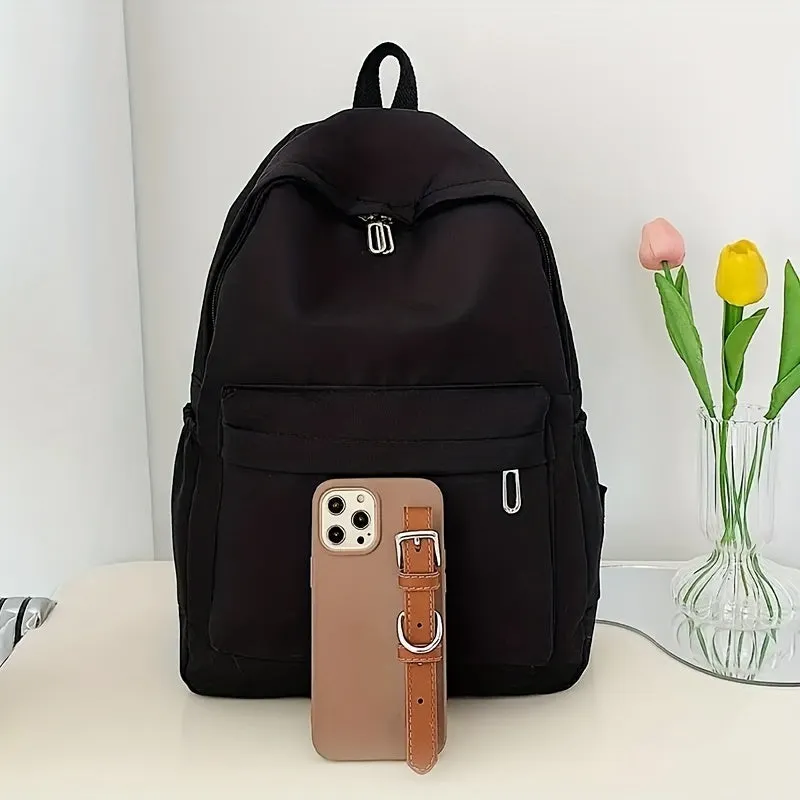 Stylish Mini Casual Schoolbag Simple  Spacious Travel Backpack