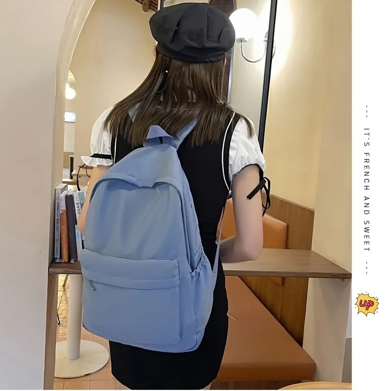 Stylish Mini Casual Schoolbag Simple  Spacious Travel Backpack