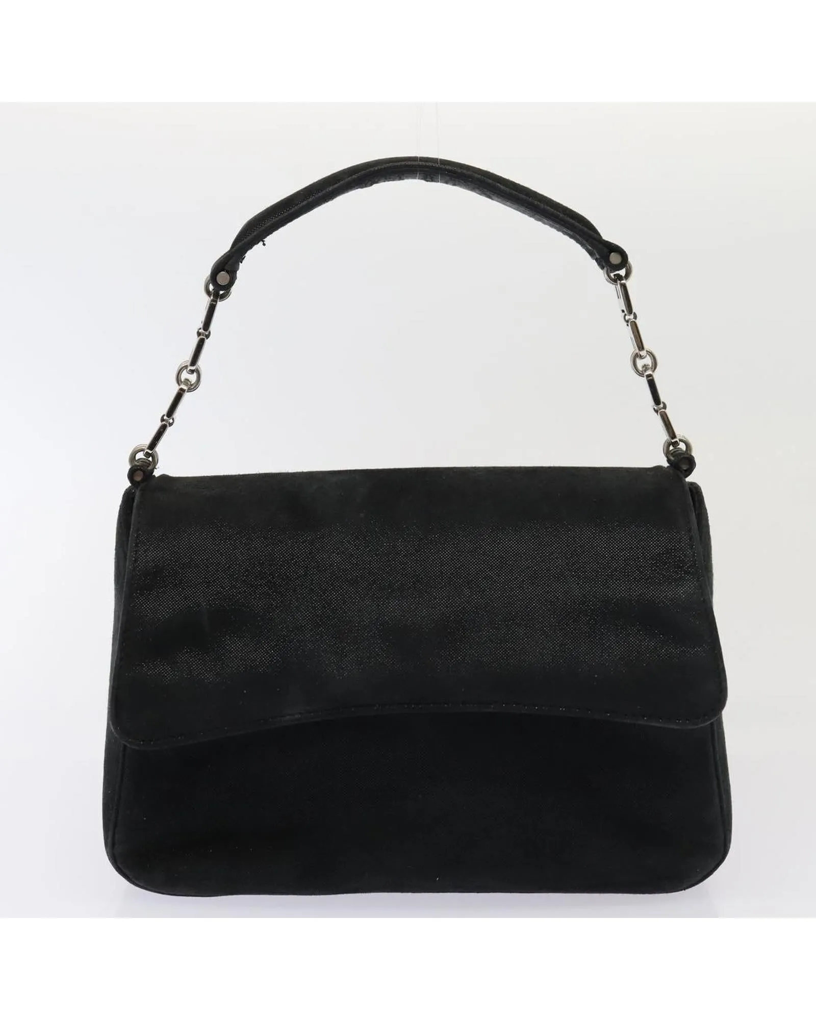 Suede Leather Hand Bag Set with Metal Fittings