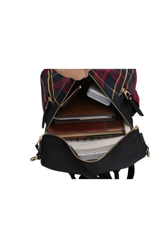 TEEK - MKF Collection Nishi Plaid Backpack