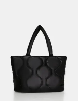 The Rudy Black Nylon Tote Bag