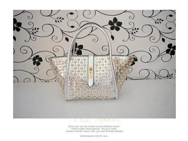 Trendy Diamond Fashion Rhinestone Shoulder Handbag