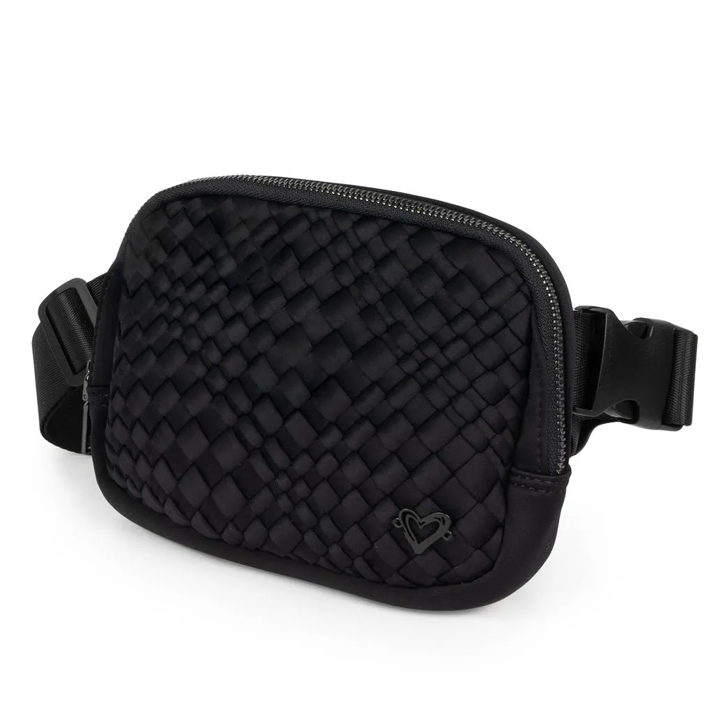 Vaughan Woven Belt/Crossbody Bag  - Black