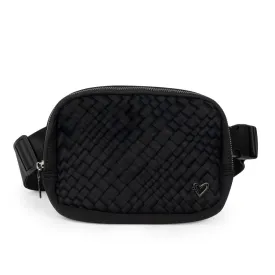 Vaughan Woven Belt/Crossbody Bag  - Black